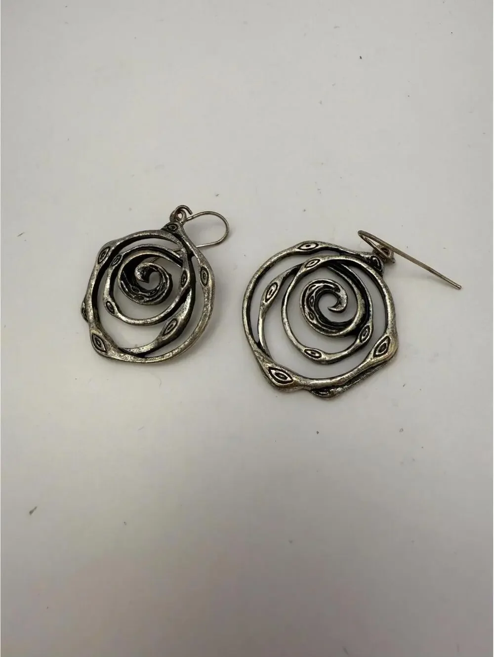 Premier Designs Jewelry Earrings Silver Swirl Antiqued Fish Hook